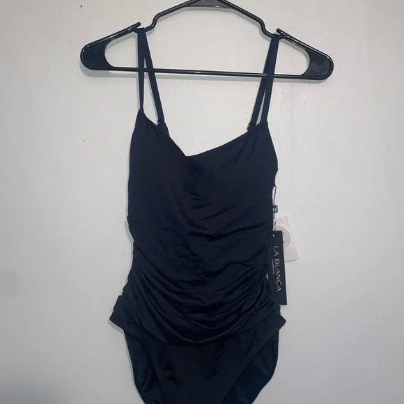 La Blanca Island Goddess Rouched Body Lingerie Mio One Piece Swimsuit 6 - Picture 8 of 10